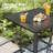 Tiofila Square Steel Outdoor Bar Table Umbrella Hole , 28 " W 28 " D