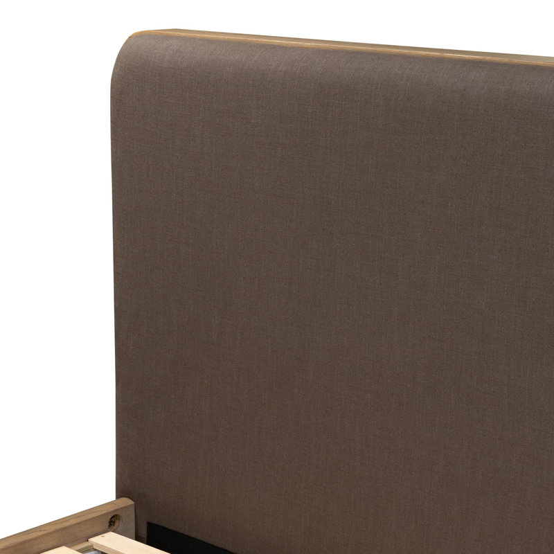 Pierce Upholstered Bed, Savoy Coffee/Light Brown, Queen
