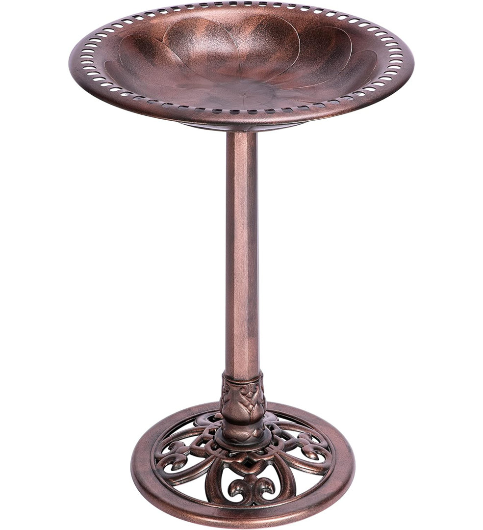 Demetrion Polyresin Birdbath Charlton Home®