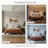 Lunaris Mid-Century Solid Wood Queen Platform Bed With Upholstered Headboard-1080637319