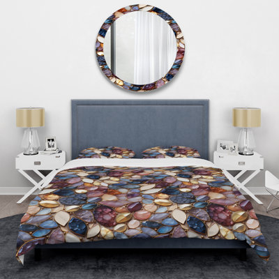 Moroccan Mosaic Boho Pattern Abstract Duvet Cover