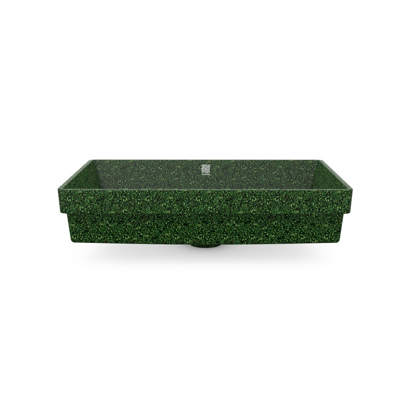 Cube60 23.62'' L Bathroom Sink, Moss