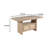 Cowen Cane Counter Height Storage Dining Table Beige Oak
