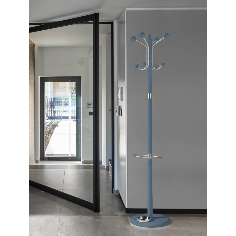 Lettie Freestanding 8 - Hook Coat Rack, Blue