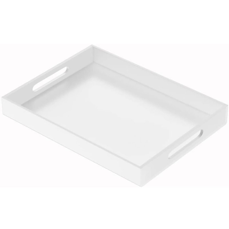 Tray, 5.08cm H x 40.64cm W x 30.48cm D, 1, White
