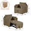Canapé-lit convertible 2-en-1 Modern 39 po avec fauteuil et ports USB pour petits espaces Modern-1467721779