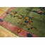 Antique Wool Pile Green Color Hand Knotted Chinese Art Deco Area Rug