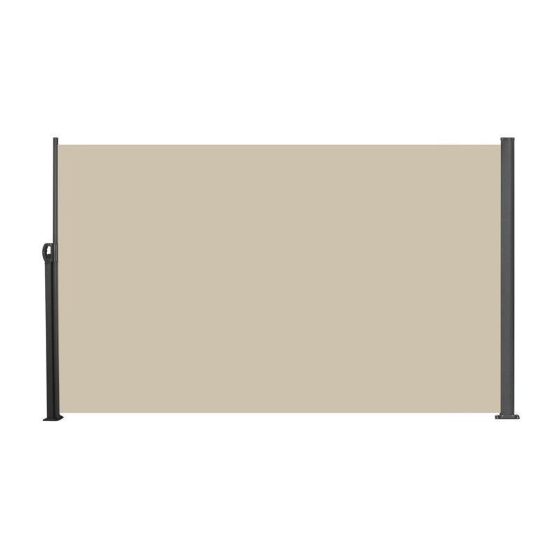 Retractable Side Awning, 118" X 71" Beige, Waterproof, Ideal For Patio, Garden, Balcony Privacy, Metal Frame Waterproof , Privacy Solution Balcony, Courtyard, Fabric