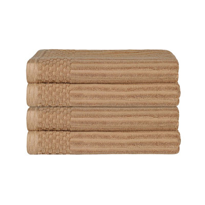 Serviette de bain épaisse absorbante en coton côtelé