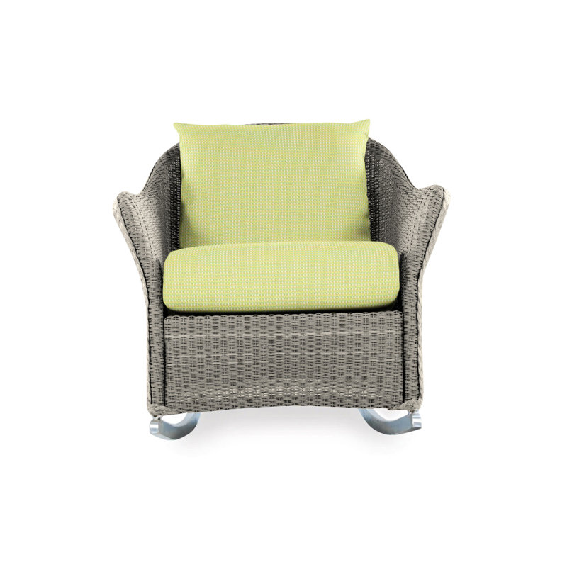 Weekend Retreat Outdoor Rocker Chair, Pewter, Charlotte Sparrow