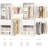 Closet System with 4 Wooden Drawers and Shoe Racks-407859342