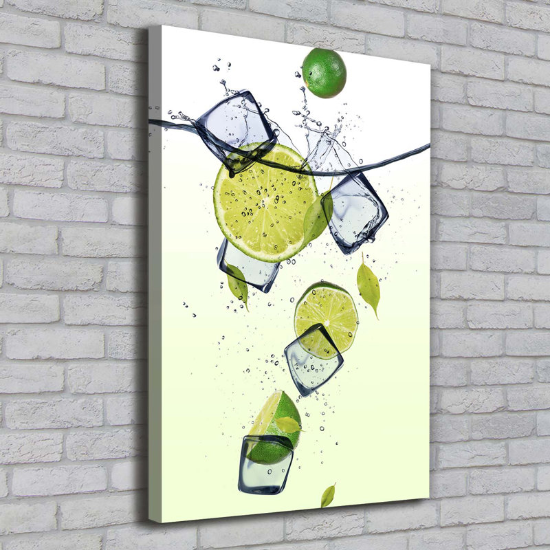 Limes And Ice - Wrapped Canvas Print