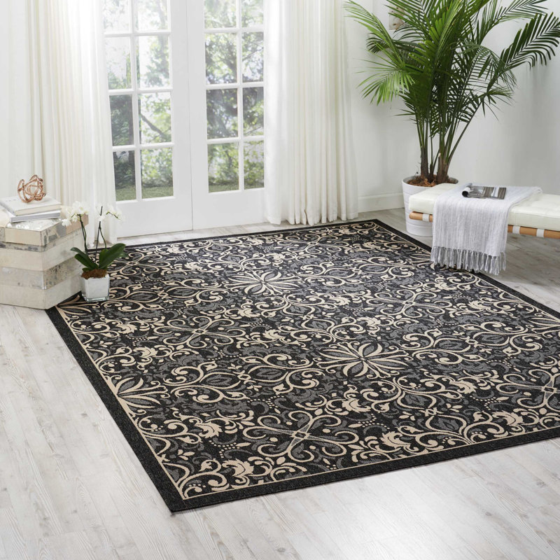 Ashby Abstract Indoor / Outdoor Rug, Rectangle 9'3" x 12'9"