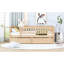 Two Twin Daybed - Construction, Versatile Placement Choice Frame In Natural Wood Construction For Bedroom And Living Room