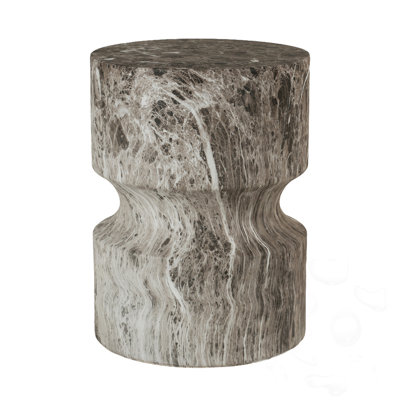 Cement Outdoor Faux Terrazzo End Tables by Latitude Run