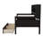 Bookcase Wood Daybed with Bedside Shelf and Two Drawers-94392542-94392543