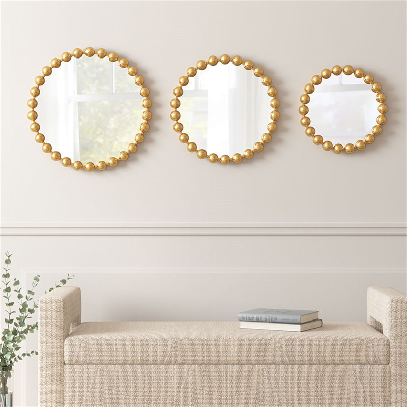 Ensemble de miroirs muraux ronds Exquis
