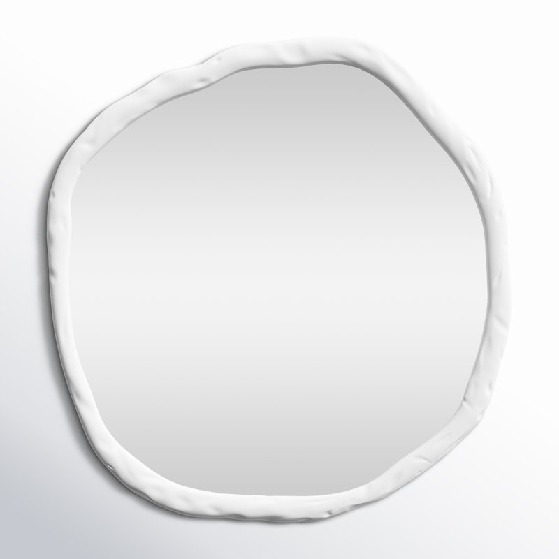 Nola Aluminum Novelty Mirror, 36.5" x 36.5", White