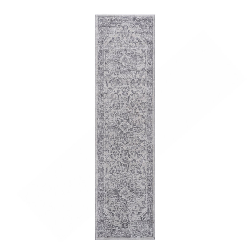 2X8 Silver / Oriental Runner Rug, Runner 2'2" x 8'