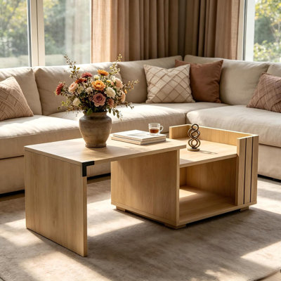 Table basse extensible avec rangement pour salon