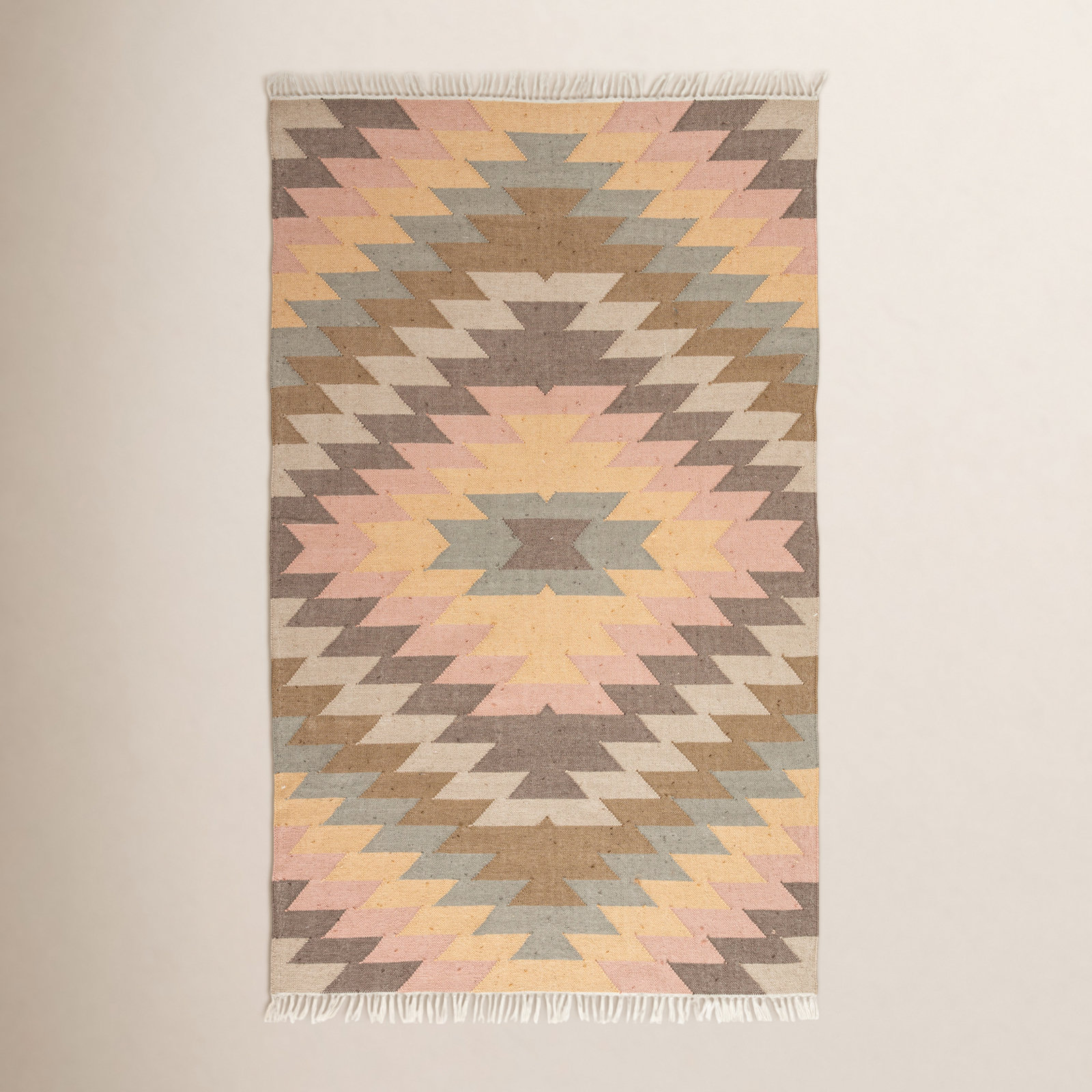 Avalyn Handmade Performance Pink/Orange/Brown Indoor/Outdoor Rug, Rectangle 8' x 10'