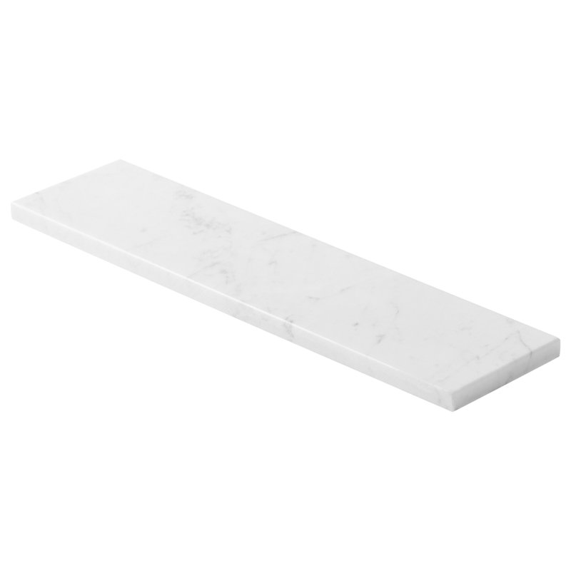 Carrara 2 po x 12 po Carreau de sol et de mur en marbre (4,92 pieds carrés / caisse) Carrara, 2.95'' W x 12'' L, White