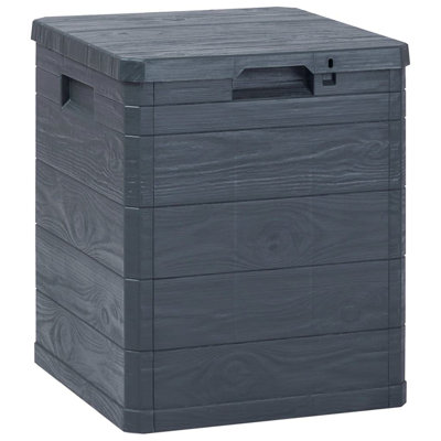 Dakota Fields Alage 44cm W 90L Plastic Lockable Deck Box in Anthracite