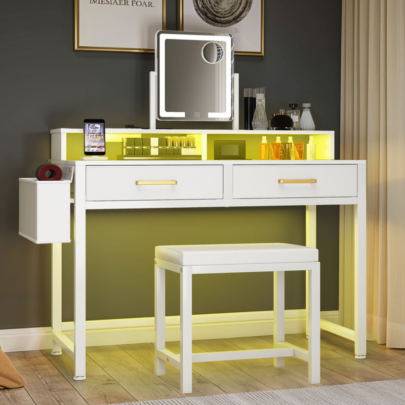 Makeup Vanity Desk With Lighting Mirror