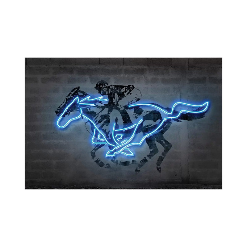 Mustang by Octavian Mielu - Wrapped Canvas Gallery-Wrapped Canvas Giclée, 20.32 cm H x 30.48 cm W