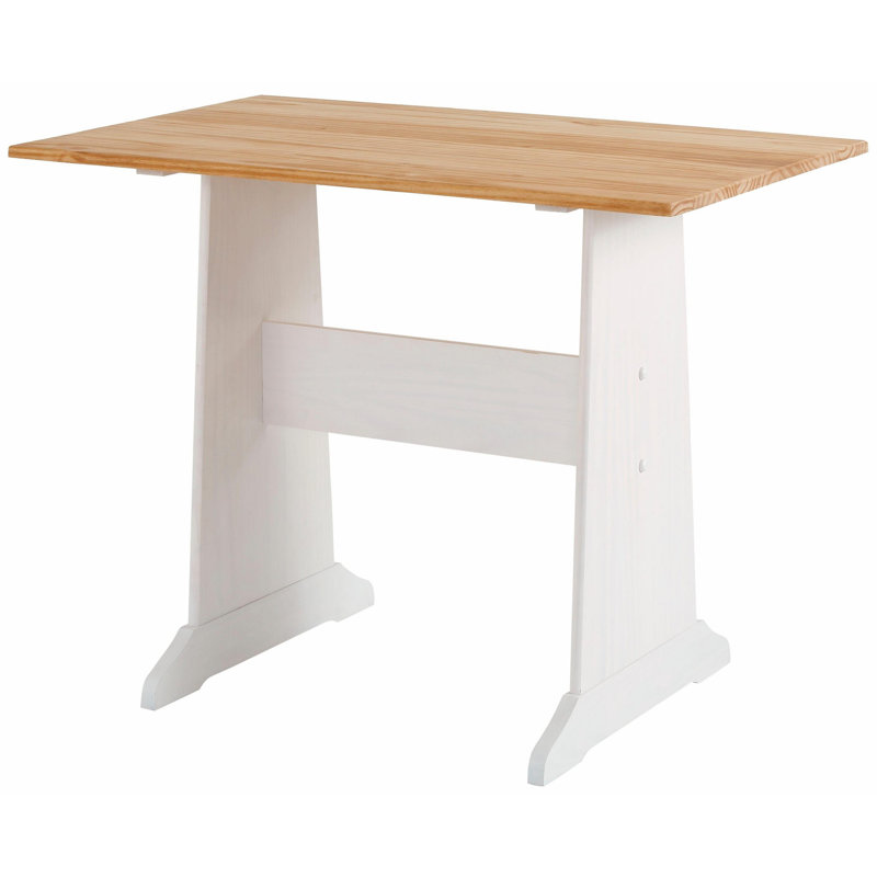 2 -Person Pine Solid Wood Dining Set, White