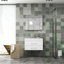 Ce meuble-lavabo mural blanc brillant de 32 pouces avec tiroirs doubles, système de fermeture en douceur, lavabo en céramique crée un espace de salle de bain moderne et minimaliste!