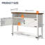 Chaseburg Console Table Farmhouse Entryway Table with 2 Cabinets-575301242