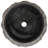Bathroom Basin, Naturally Varied Shape and Color Tone, Black, 15.7''x4.7'', Marble Round-72962689