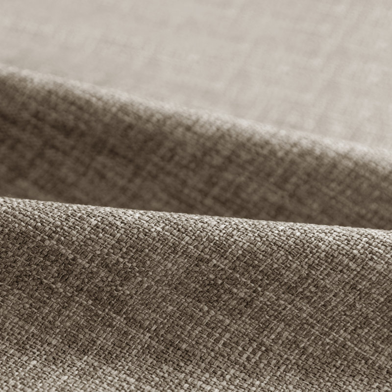 Linen Texture Tie Top Light Filtering Curtain Pair(2 Panels), Cocoa, 52" W x 84" L