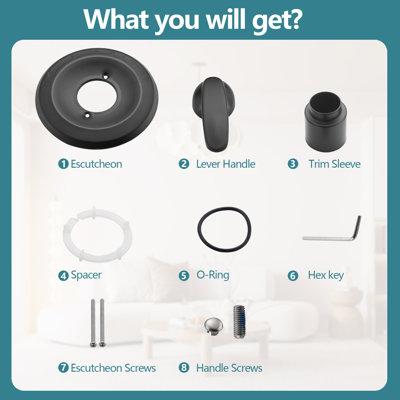 Replacement For Delta 13/14 Series Shower Trim Kit, Shower Cover Plate With Handle