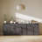 3Pcs Modular Sideboard Cabinet Set w/3 Drawers, Ebony-968568698