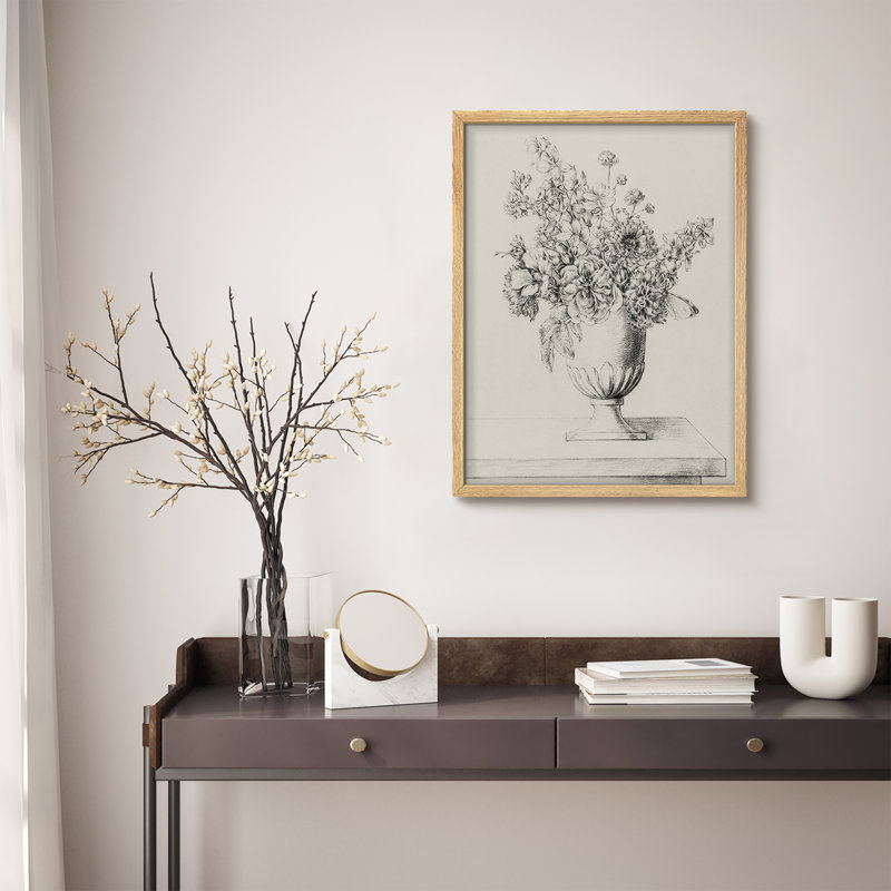 "Vase fleurs bouquets rustiques, H 16 po x l 12 po, Naturel