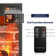 Abiud 44" Electric Fireplace w/ Mantel, Dancing Flame Effect & Stacked Stone Surround, Remote Control Timer