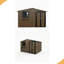 Remise de rangement extérieure en métal 10 pi x 8 pi avec fenêtre et support à fleurs, remise à outils verrouillable à deux portes, remise de jardin imperméable et résistante aux intempéries-129386017