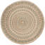 Tapis oriental rond en jute / sisal turquoise / naturel tissé à la main Desouza-894731418