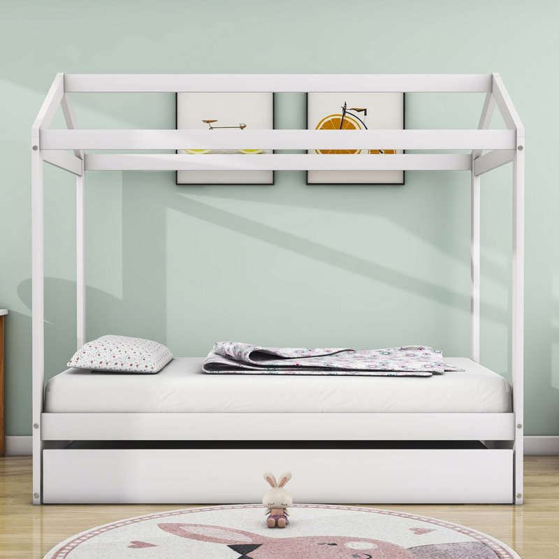 Lit plateforme simple avec lit gigogne