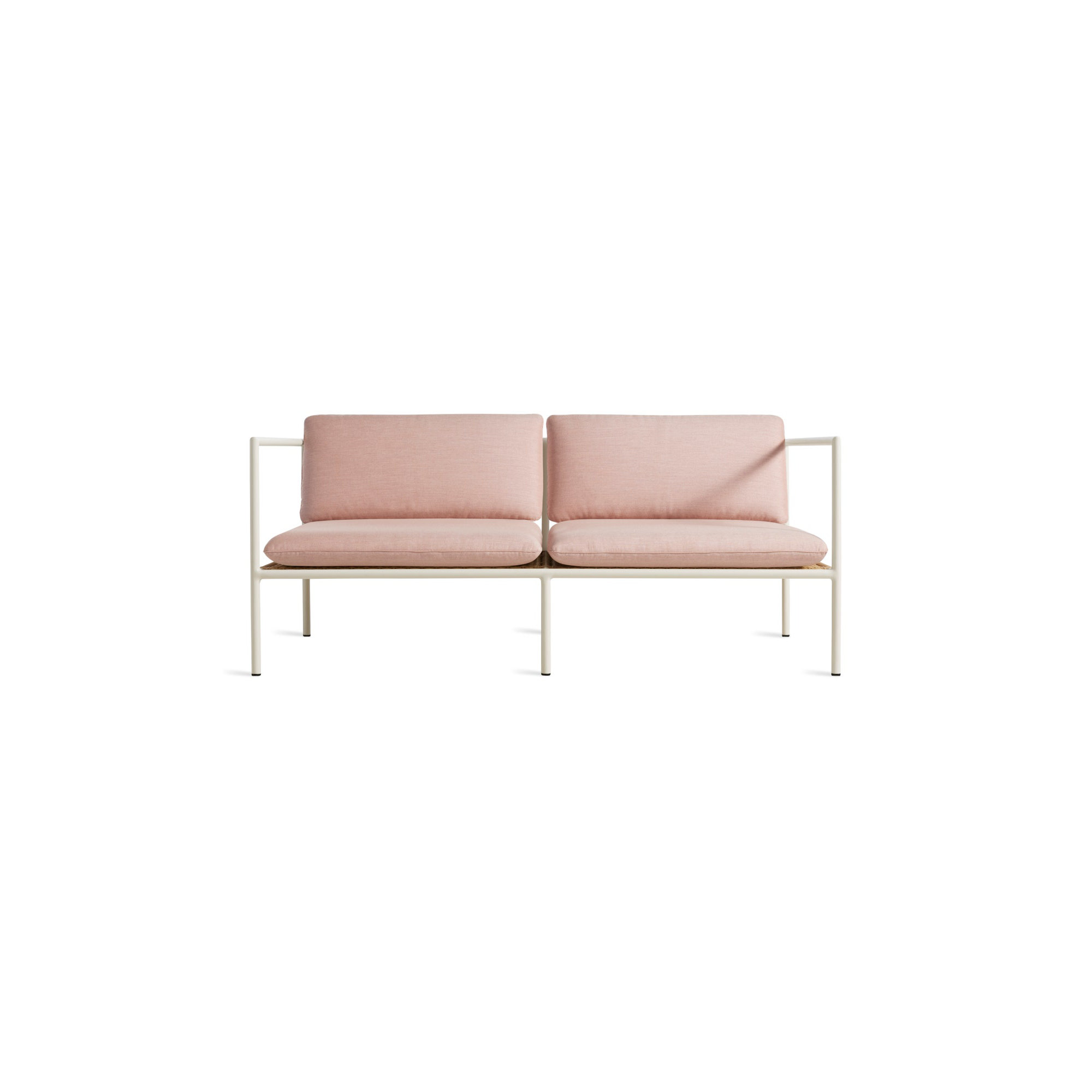 Dog Days 62'' Wide Loveseat with Sunbrella® Cushions, Sunbrella Blush, White