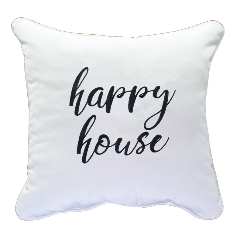 Embroidered Sunbrella® Outdoor Throw Pillow
