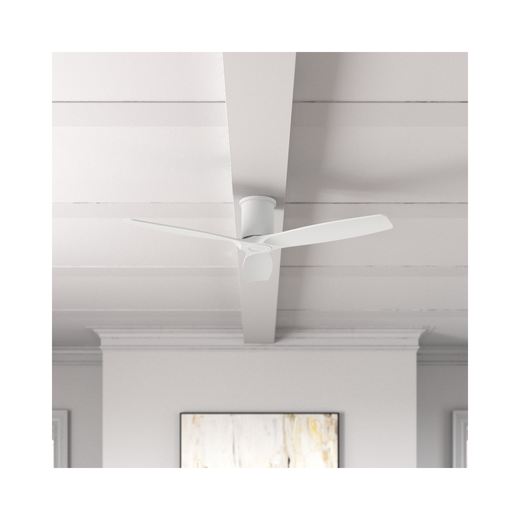Rafaella 52'' 3 Blade Ceiling Fan, Matte White, Matte White