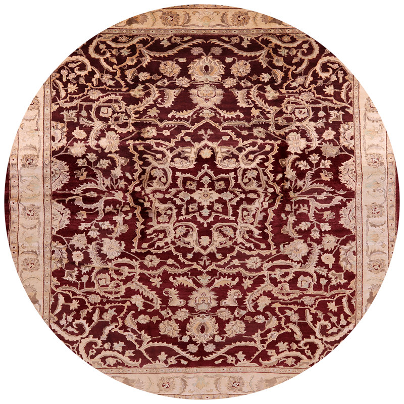 Ottar Oriental Indoor Rug, Round 5'