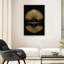 «Golden Tree Reflection» sur fond noir, reproduction d'art encadrée-1754954964-1754954965
