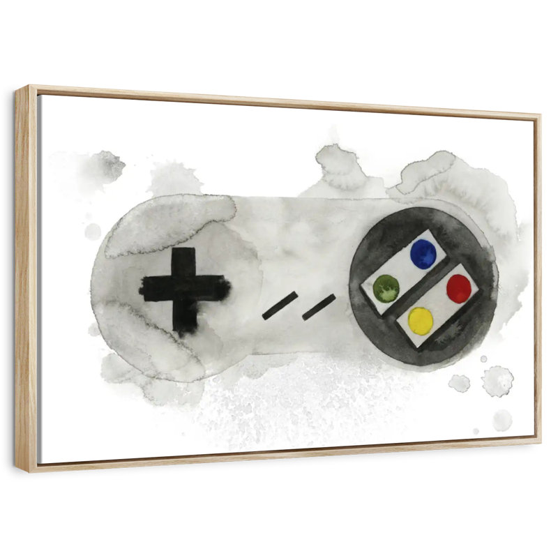 Gamer II, 19 po x 13 po, Cadre flottant en bois naturel
