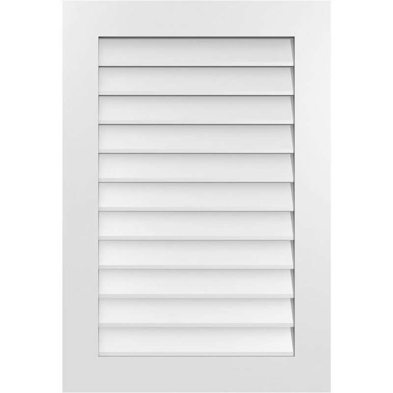 Vent à pignon rectangulaire en uréthane non-fonctionnel, H 38 po x l 26 po x P 1 po