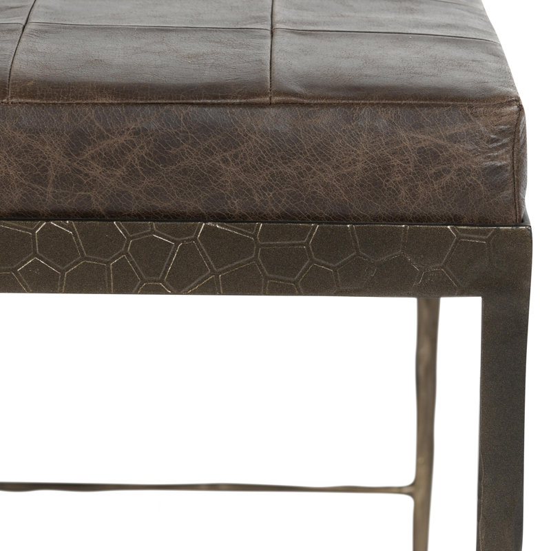 Malo Leather Bench, Brown