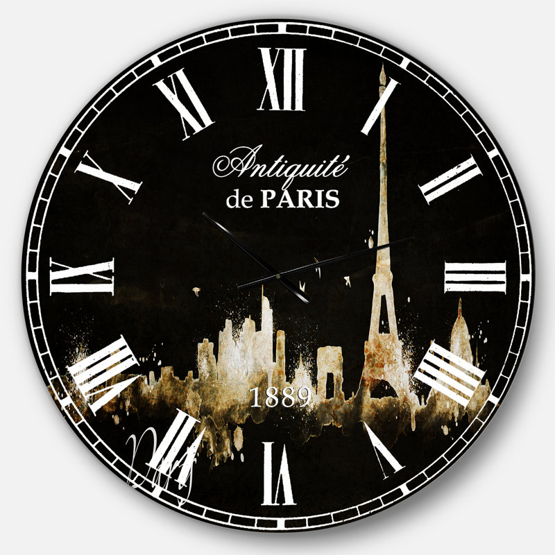 Horloge murale Paris, Petit, Noir